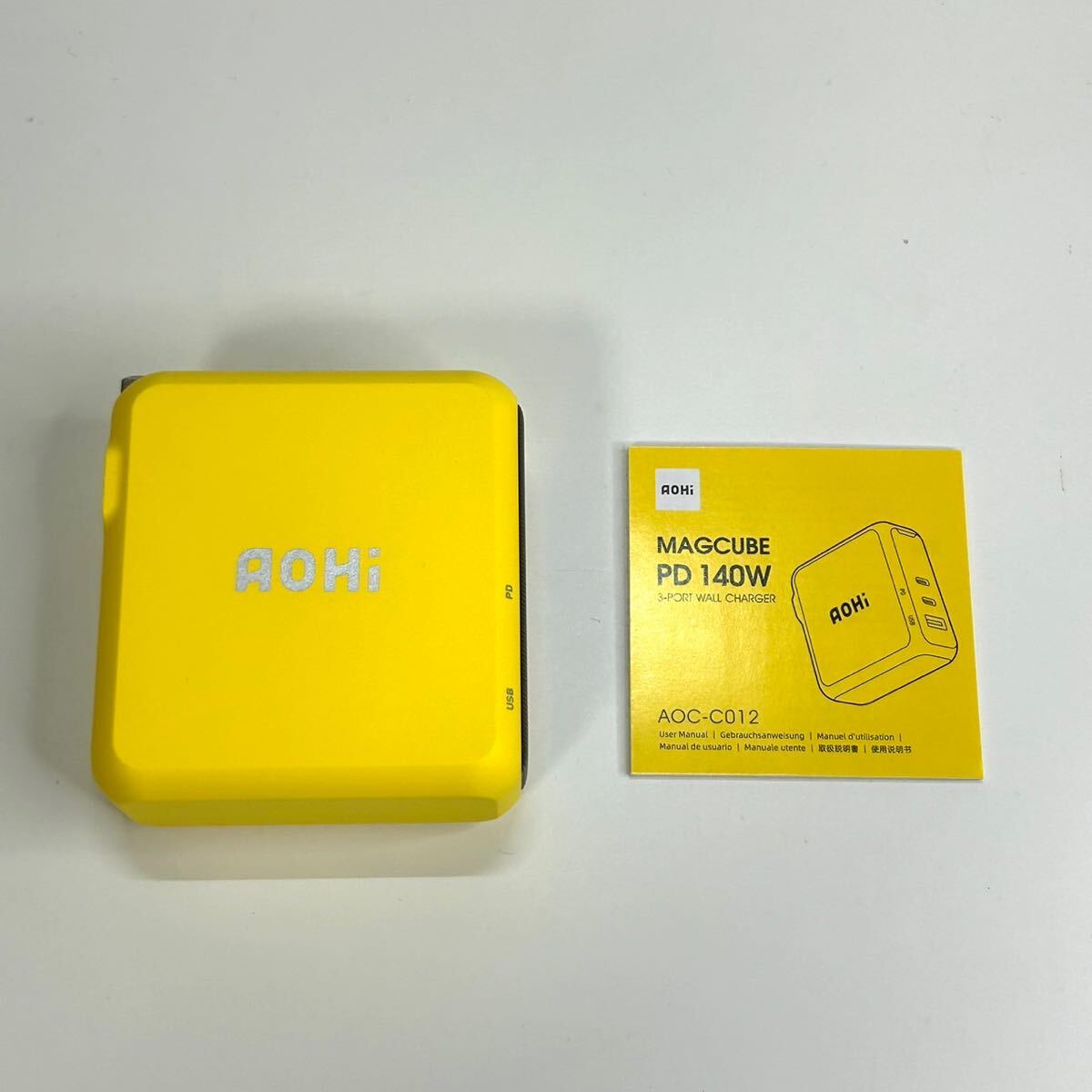 AOHI 140W 充電器 3ポート PD 単ポート140W出力 & ノートPC二台急速充電可 独自技術GaN Ultra PD3.1+QC5.0対応 PPS規格対 PSE(H22)