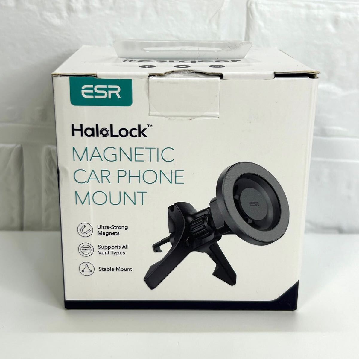 ESR スマホホルダー 車 magSafe 車載ホルダー HaloLock 車載ホルダー 車載磁気スマホホルダー 自動位置調節 iPhone (H55)の画像7