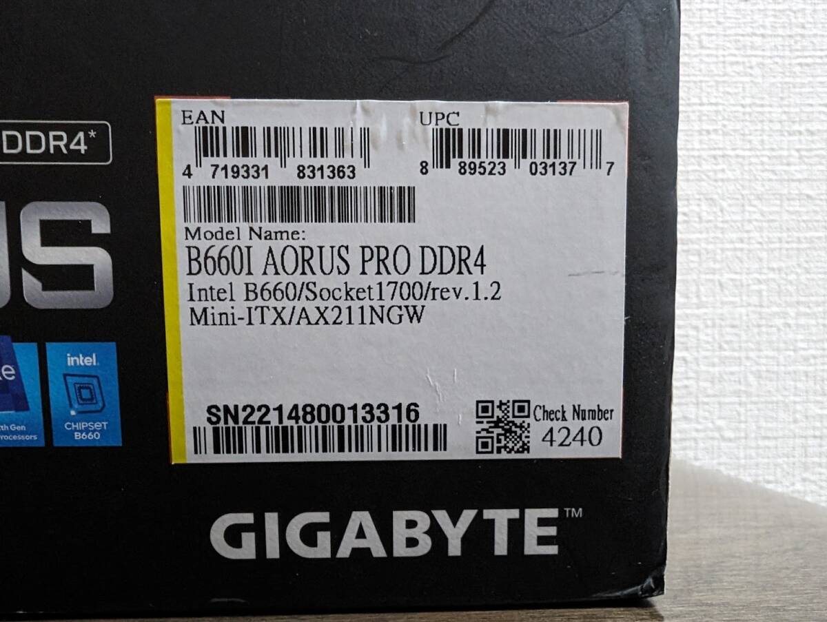 GIGABYTE B660I AORUS PRO DDR4 LGA1700 Mini-ITXマザーボード_画像2