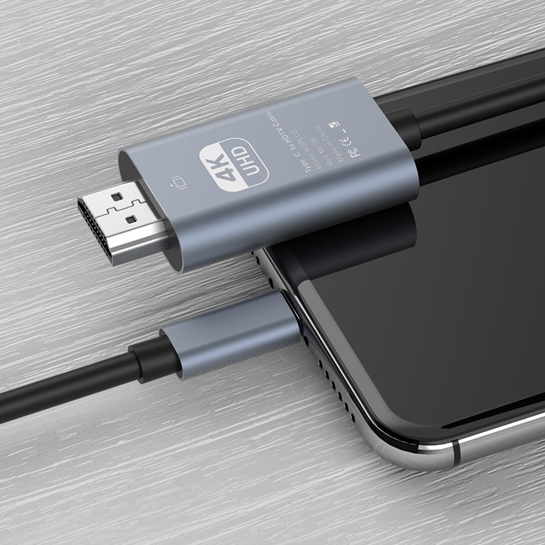 USB Type-C HDMI 変換 アダプタ ケーブル 2m(ゆうパケ)_画像7