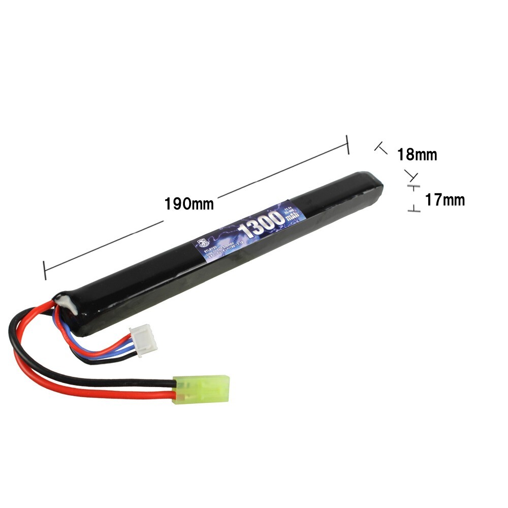 【アウトレット！】S&T Lipo 11.1v 1300mAh スティックバッテリー(190*17*18)(STLBY20)_画像4