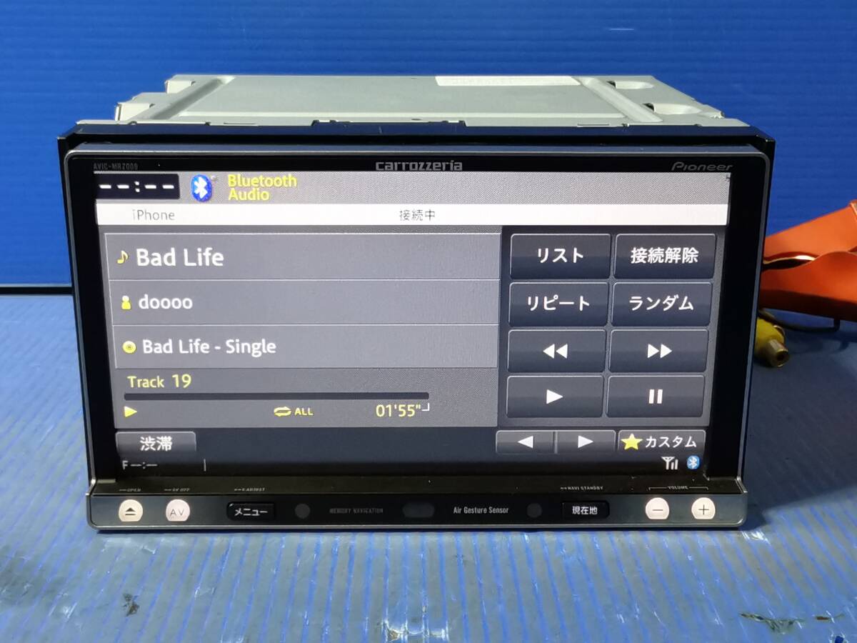 スバル純正OP　カロッツェリア　AVIC-MRZ009zp　フルセグ/CD/DVD/SD/USB/Bluetooth　動作確認OK　　　0403-2_Bluetooth接続・再生OK