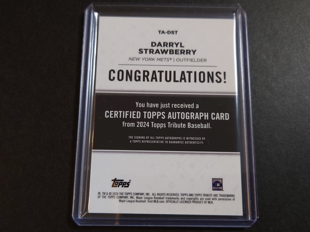 【2024 Topps Tribute Baseball】DARRYL STRAWBERRY (NEW YORK METS) 75枚限定直筆サインの画像2