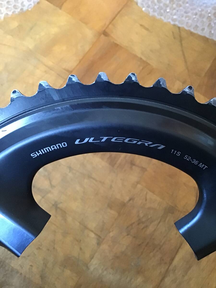 【即決価格】 アルテグラ FC-R8000 52-36T セミコンパクト チェーンリング SHIMANO シマノ ULTEGRA 中古品 ★の画像3