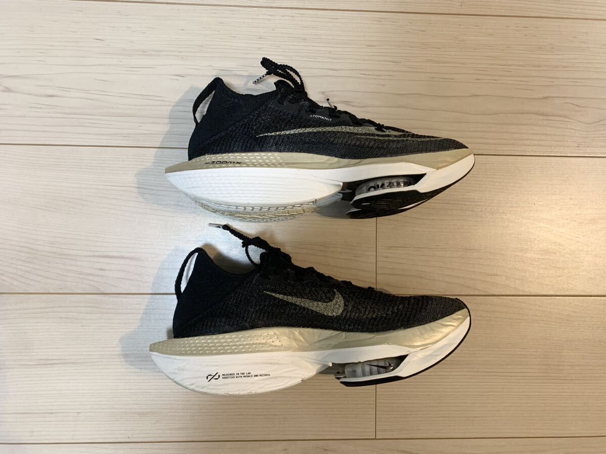 値下げ　送料無料◯美品使用少 NIKE AIR ZOOM ALPHAFLY NEXT% 2 ナイキエアズームアルファフライネクスト%2◯サイズ26.5、US8.5 ブラック