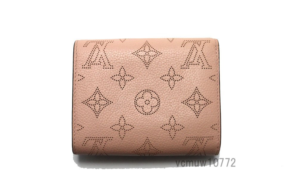 近年モデル希少美中古■LOUIS VUITTON マヒナ ポルトフォイユイリスコンパクト レザー 2つ折り財布 ルイヴィトン■0328kk1245591_画像2