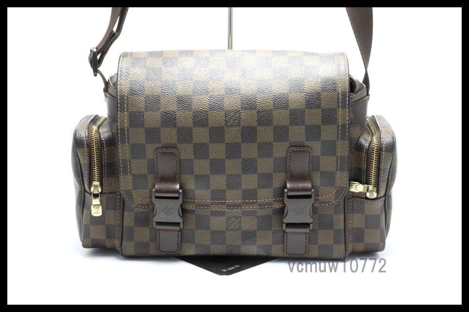 希少美中古■LOUIS VUITTON ダミエ リポーターメルヴィール レザー ショルダーバッグ ルイヴィトン■0328cg064276_画像1