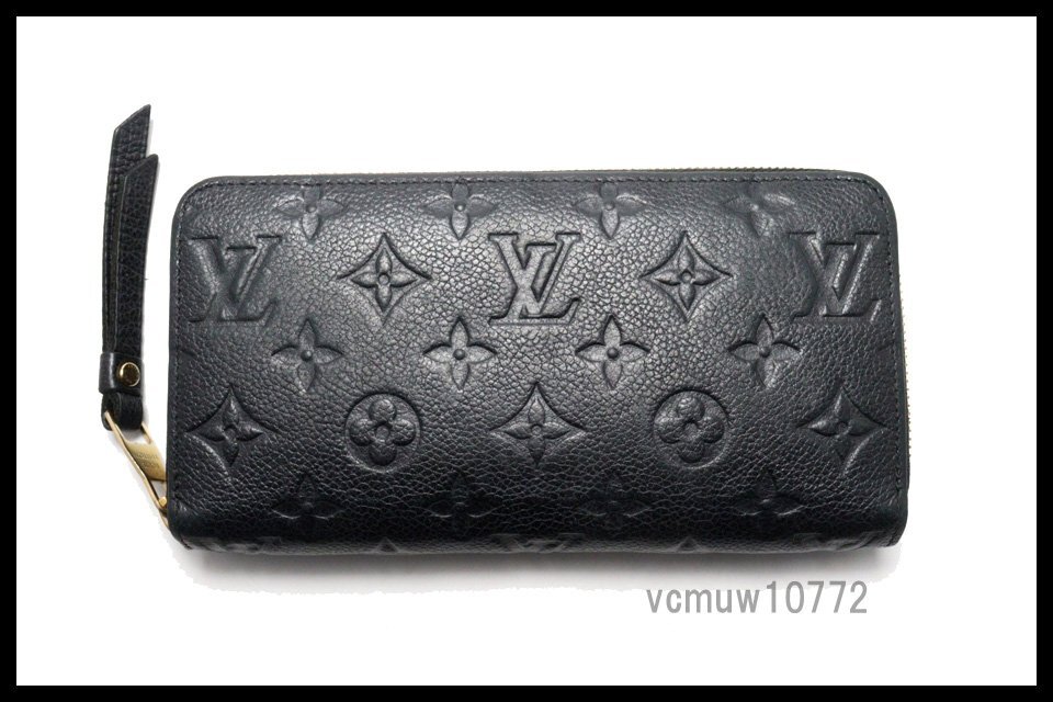 近年モデル希少美中古■LOUIS VUITTON モノグラムアンプラント レザー ラウンドファスナー 長財布 ルイヴィトン■0328hsB2602-Oの画像1