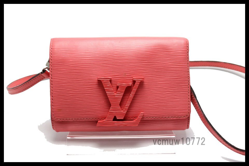 近年モデル希少美中古■LOUIS VUITTON エピ ポシェットルイーズPM レザー ショルダーバッグ ルイヴィトン■0328hs777-3_画像1