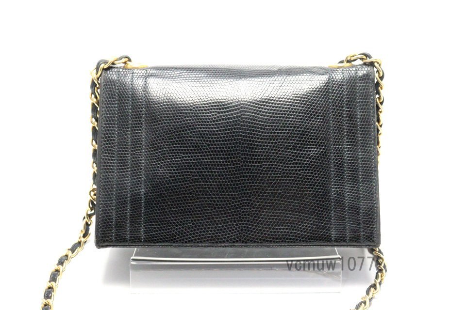 希少美中古■CHANEL 0番台 ココマーク リザード レザー チェーンショルダーバッグ シャネル■0404ta22845の画像2