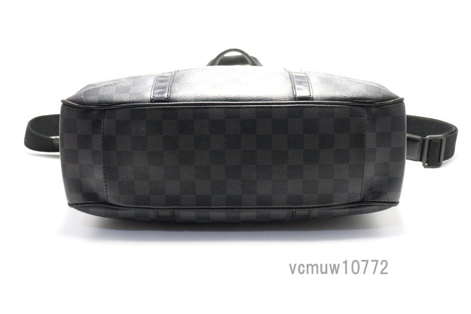 近年モデル希少美中古■LOUIS VUITTON ダミエグラフィット タダオ レザー 2way トートバッグ ルイヴィトン■0404rw1364946_画像3