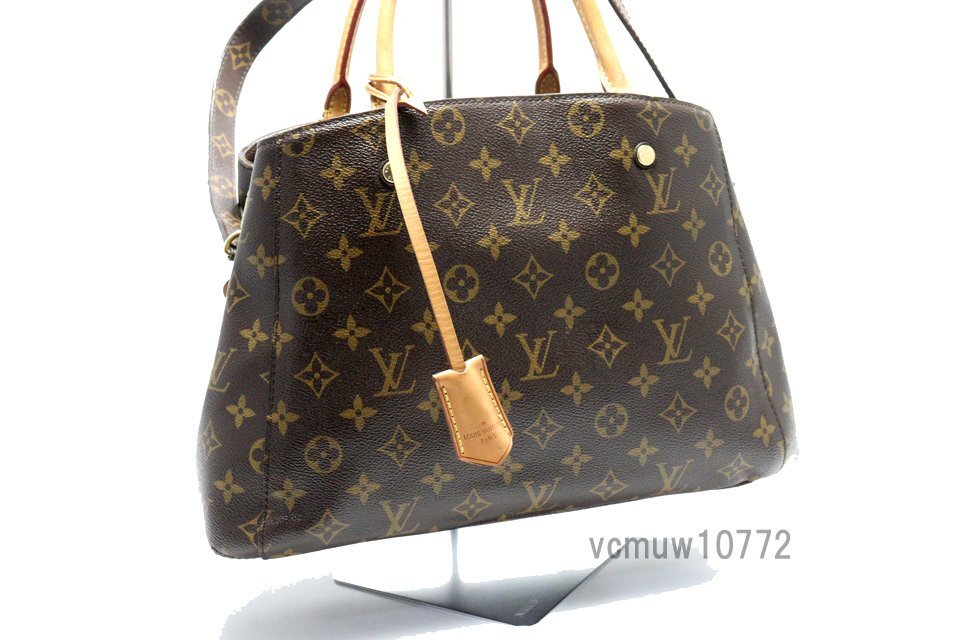 近年モデル希少美中古■LOUIS VUITTON モノグラム モンテーニュMM レザー 2way ハンドバッグ ルイヴィトン■0418dd192-3Kの画像4