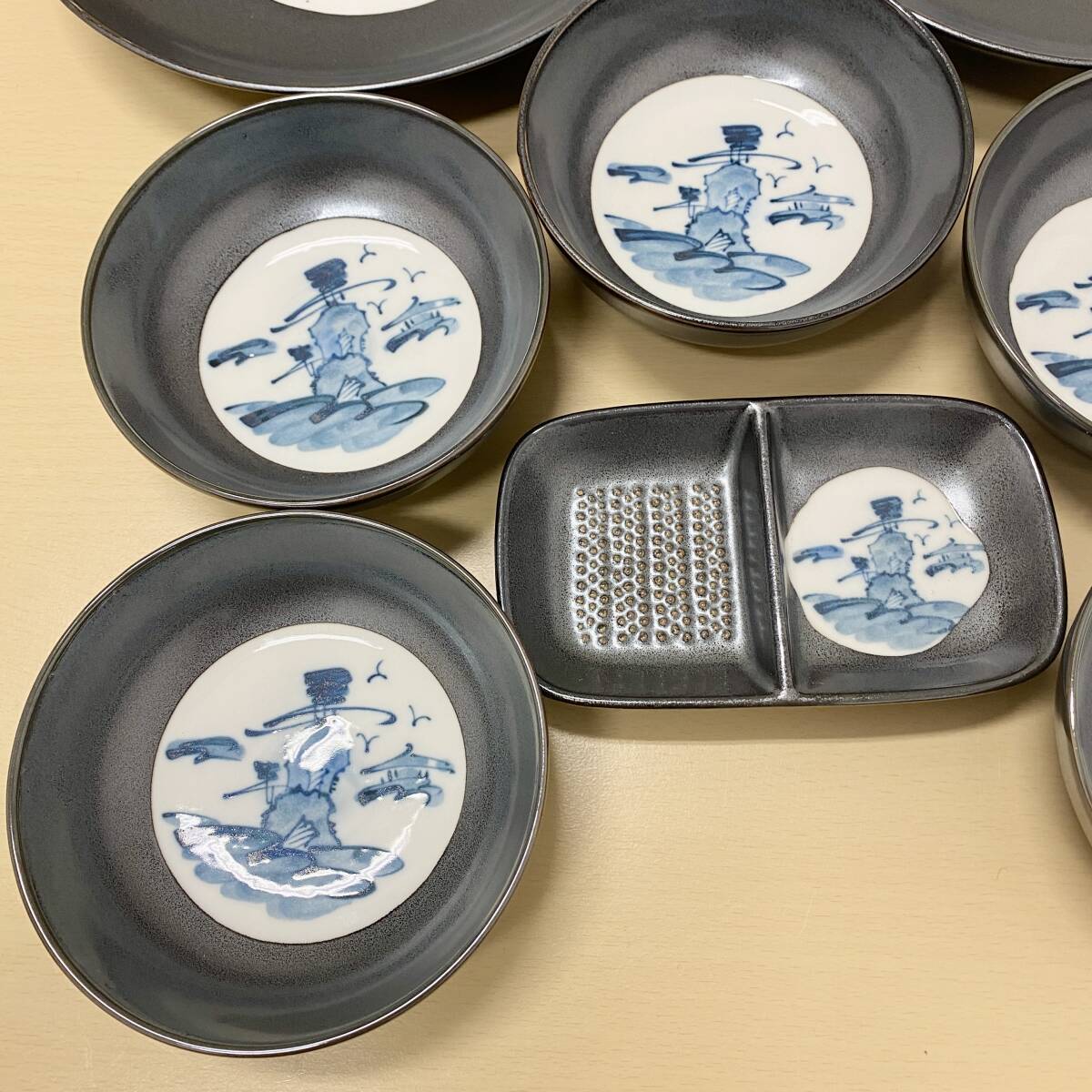 【未使用】 9点 松島天ぷらセット 三洋陶器株式会社 和食器 天麩羅 食器 キッチン コレクション 保管品