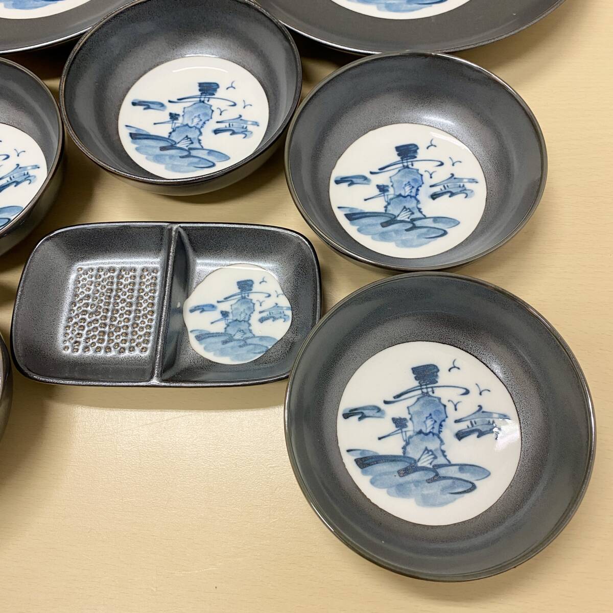 【未使用】 9点 松島天ぷらセット 三洋陶器株式会社 和食器 天麩羅 食器 キッチン コレクション 保管品