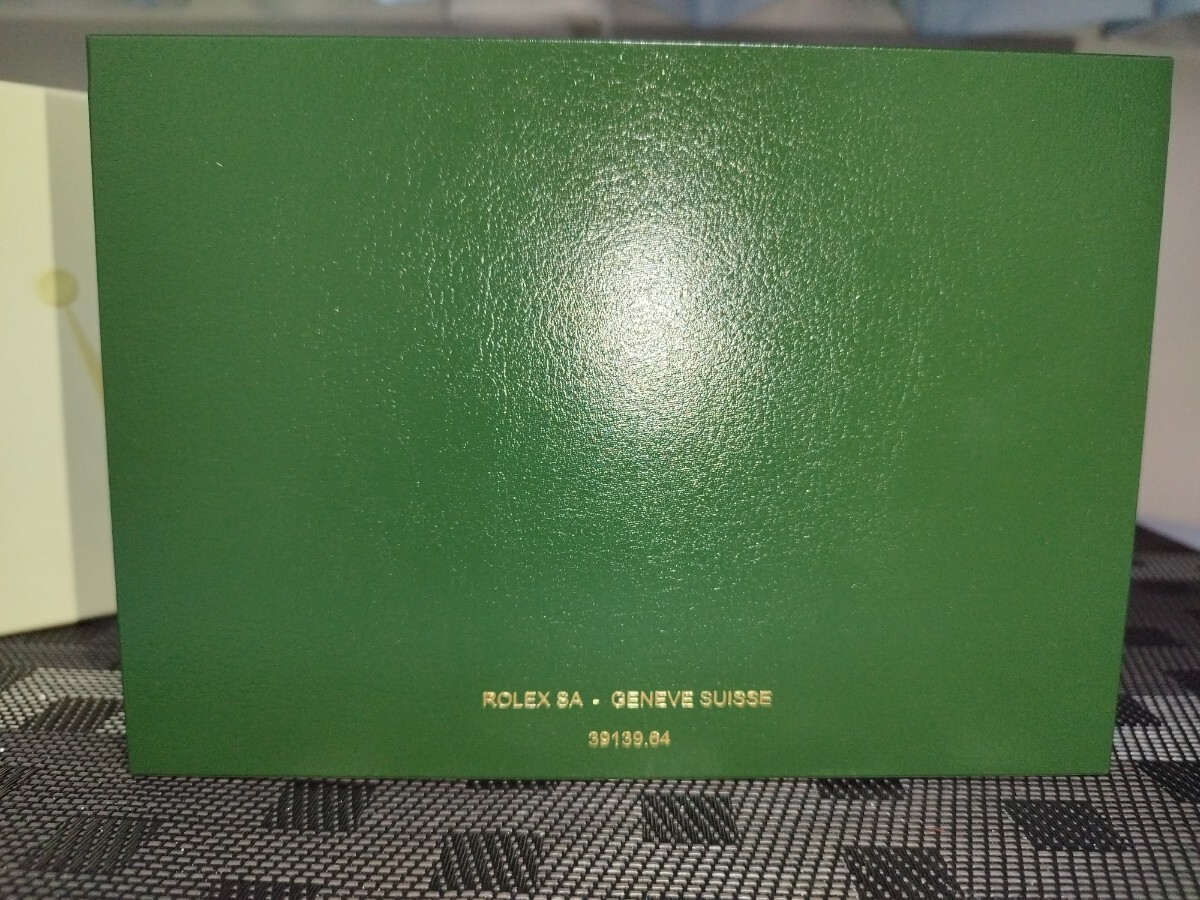 ROLEX Rolex old clock box M size combination model for records out of production box only outer box light green color unused long-term keeping goods outer box color scorch little equipped accessory free shipping 
