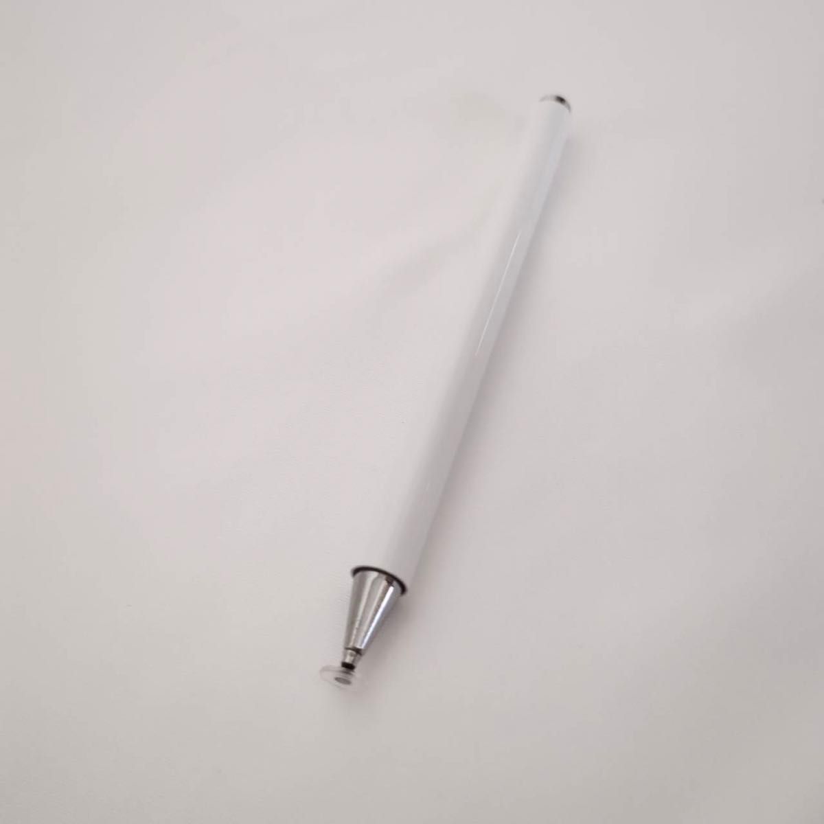 ホワイト 白　高感度 スタイラスペン タッチペン iPhone iPad スマホ タブレット 充電不要