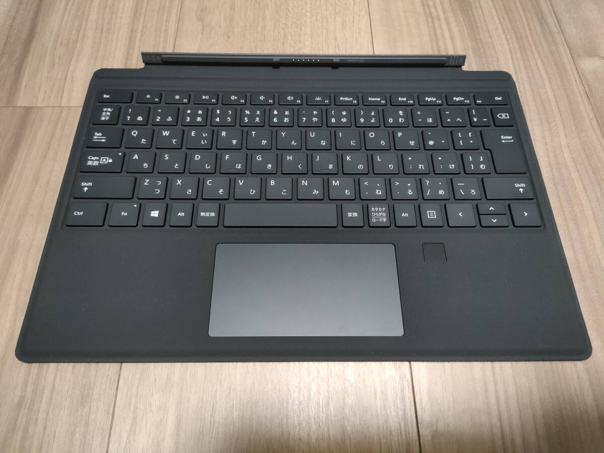 マイクロソフト surface pro 専用(Pro3～Pro7対応) 指紋認証センサー付き Surface Pro Signature キーボード (日本語) ブラック色 美品! の画像1