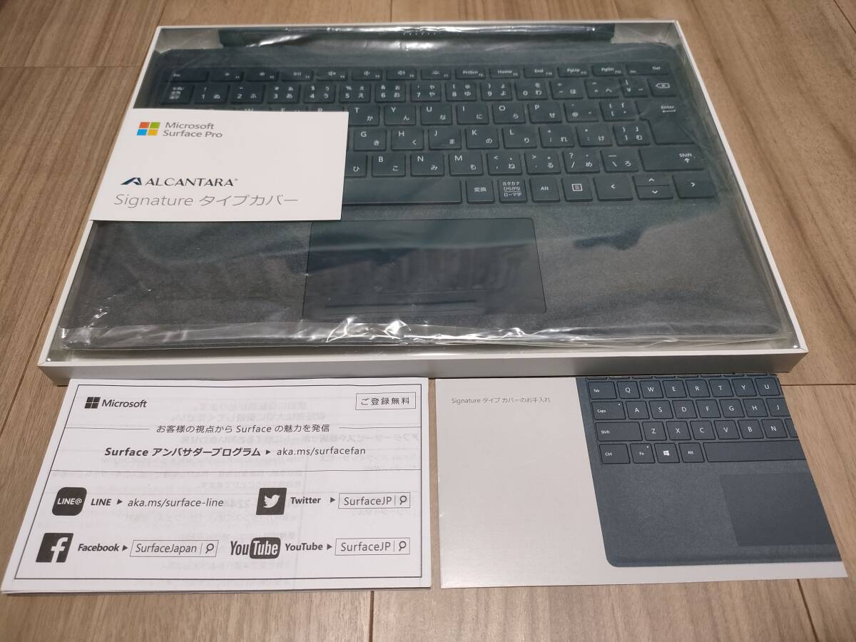 マイクロソフト surface pro 専用(Pro3～Pro7対応) ALCANTARA Signature キーボード (日本語) コバルトブルー色 美品! の画像1