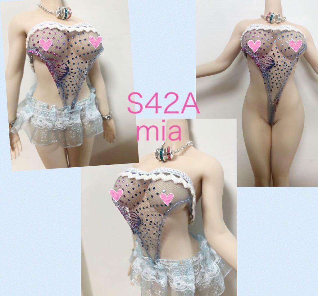 S42Aシースルー／ファイセン／コスチューム／透けスカート付き水着3点セット Miaの画像1