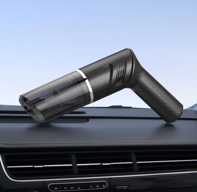 ハンディークリーナー 車 ミニ コードレス 掃除機 ハイパワー 強力 USB充電 ブラック 車用掃除機 折りたたみ式 ハンディ掃除機 小型 軽量 の画像4