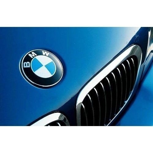 BMW エンブレム 82mm 青 高品質 高耐久性 ブラックベース フロント リア 交換 ロゴ ブルー_画像6