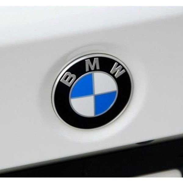 BMW エンブレム 73mm 高耐久性 高品質 ブラックベース リア 交換 ロゴ_画像1