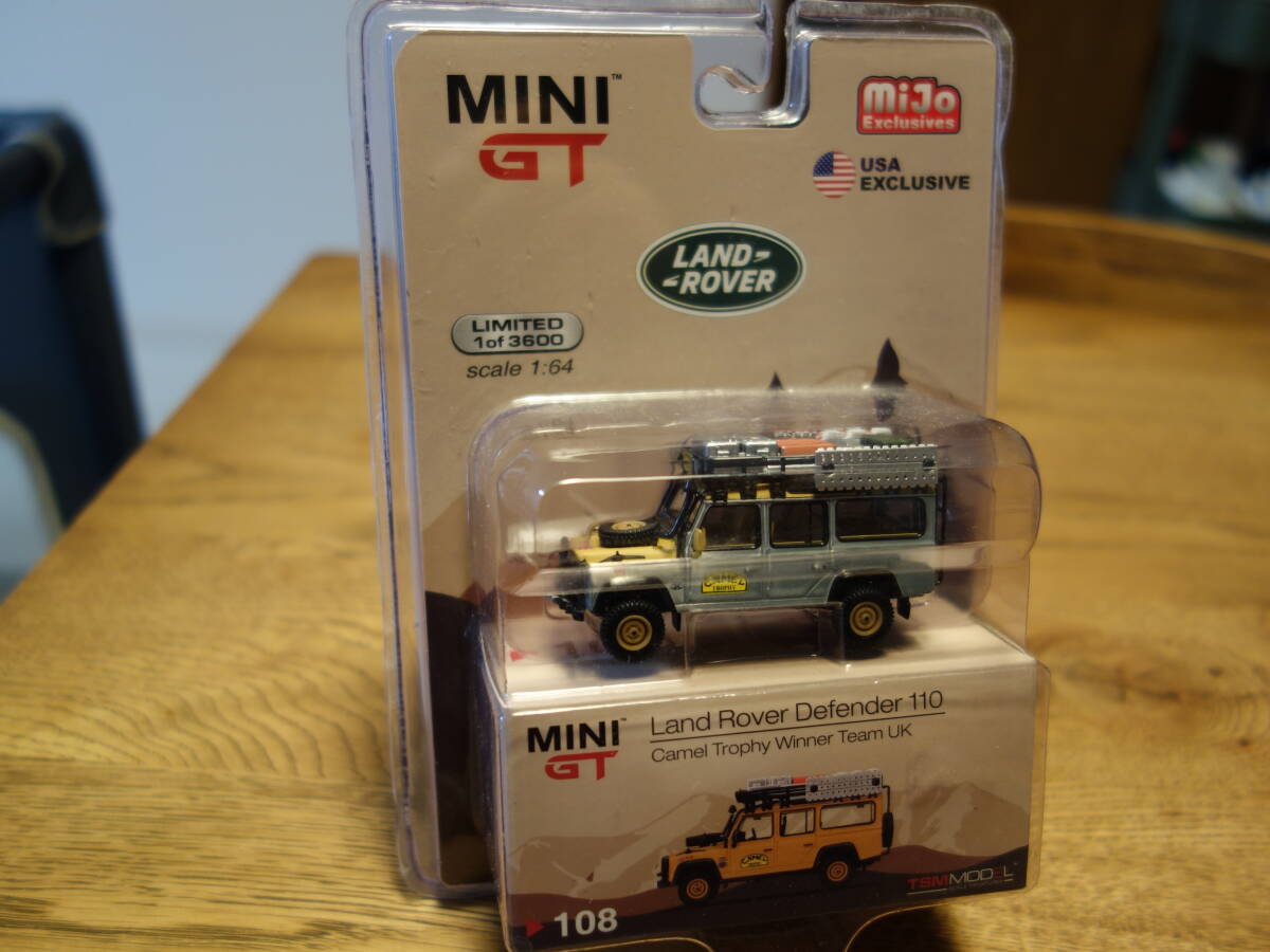 ★MINI GT ★1/64★LandRover Defender110★Camel Trophy Winner Team UK★MIJO★ランドローバー ディフェンダー★未開封新品の画像1