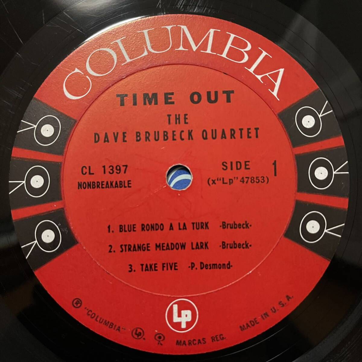 ★6 eyes MONO CBS無★ デイブ・ブルーベック・カルテット / DAVE BRUBECK QUARTET /タイム・アウト/ TIME OUT/ COLUMBIA CL1397_画像4