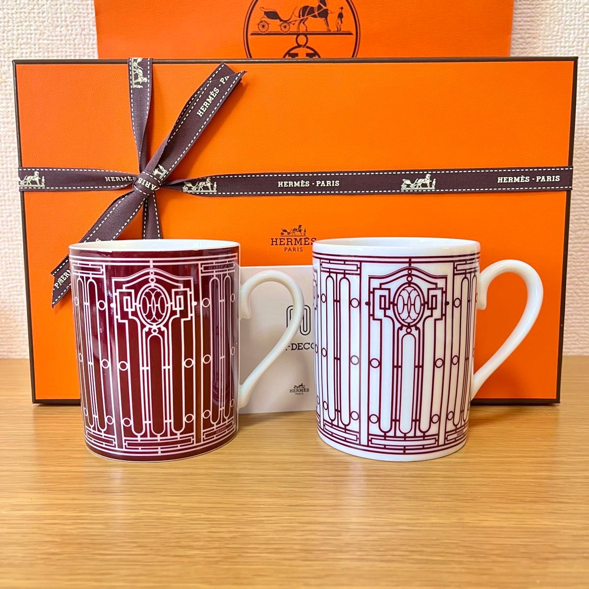 【新品 2個セット ギフト包装】エルメス　アッシュデコ ルージュ　マグカップ　HERMES