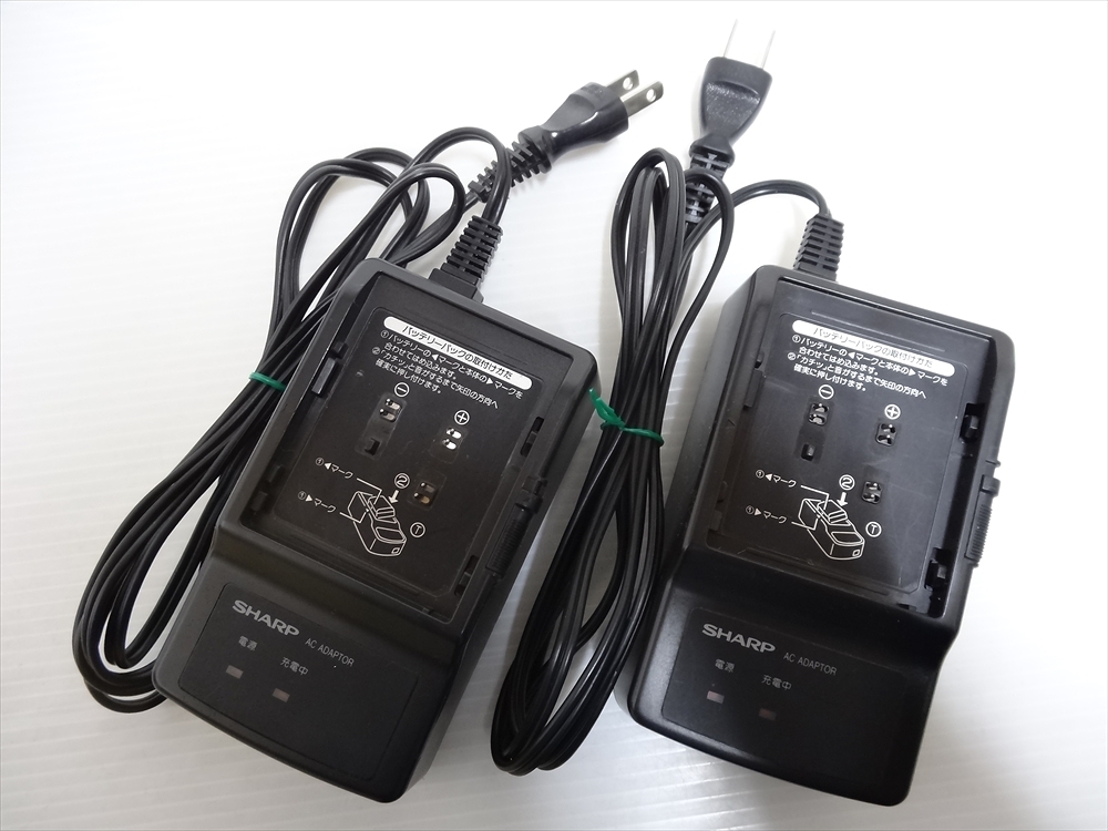 SHARP ACアダプター 充電器 VR-AA75 1個/VR-AA76 2個・バッテリーパック VR-BH12 3個 まとめて の画像2