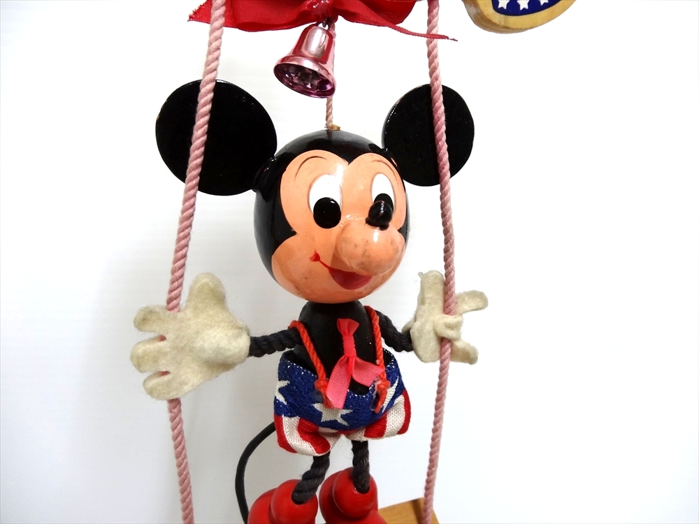  Mickey Mouse kokeshi качели из дерева орнамент Vintage Disney 