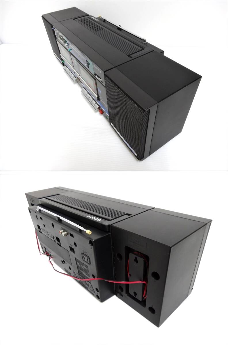 SONY ステレオ Wカセット ラジカセ CFS-W600 スピーカー着脱式 昭和レトロ ジャンクの画像7