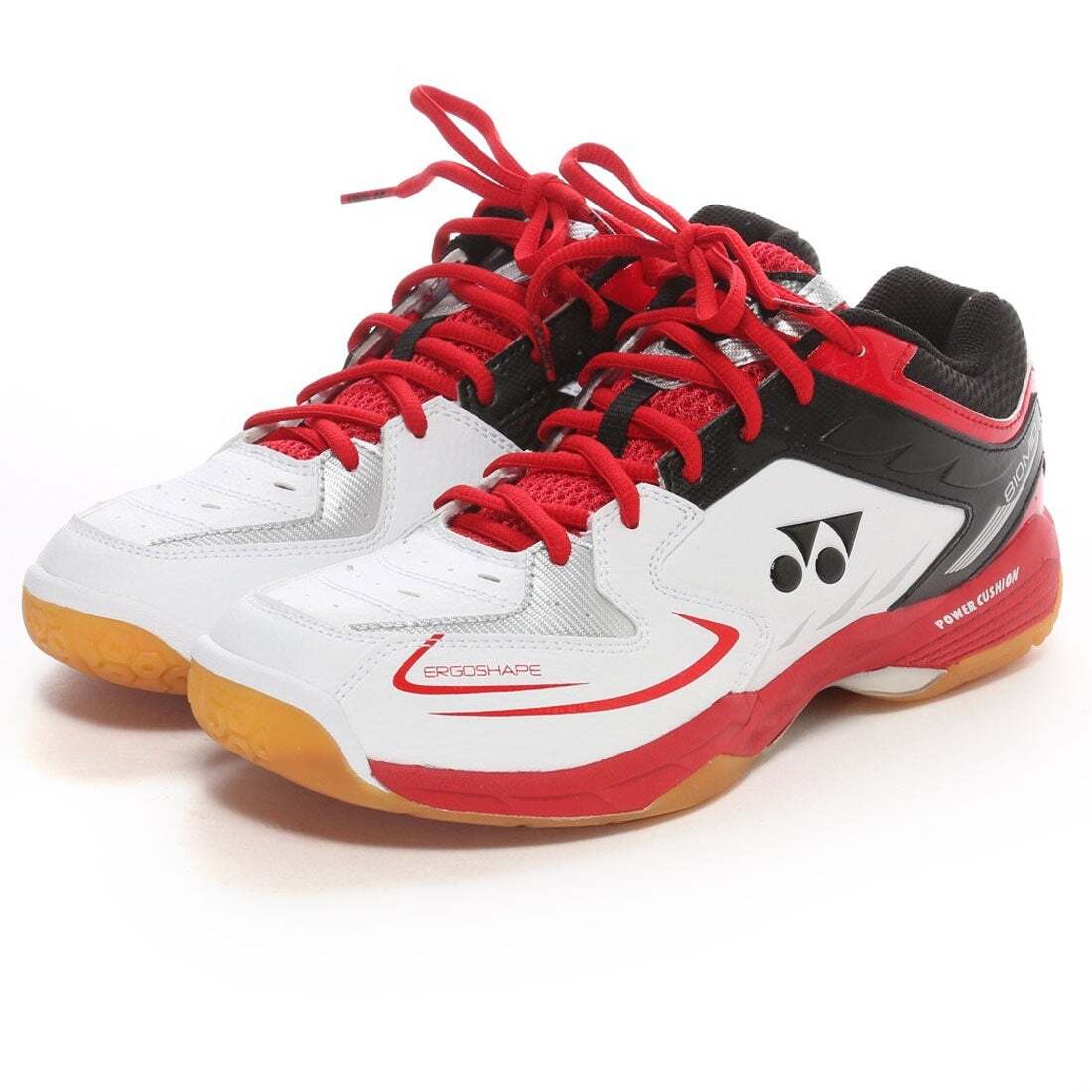  trying on degree super-beauty goods most light weight model Yonex Yonex badminton shoes power cushion 810 soft put on footwear feeling 27.5cm red 