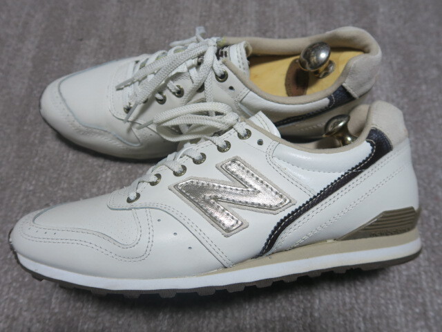 美品★希少モデル New Balance ニューバランス RC996AW 白 オールレザースニーカー US7.5 JP25.5cm_画像2