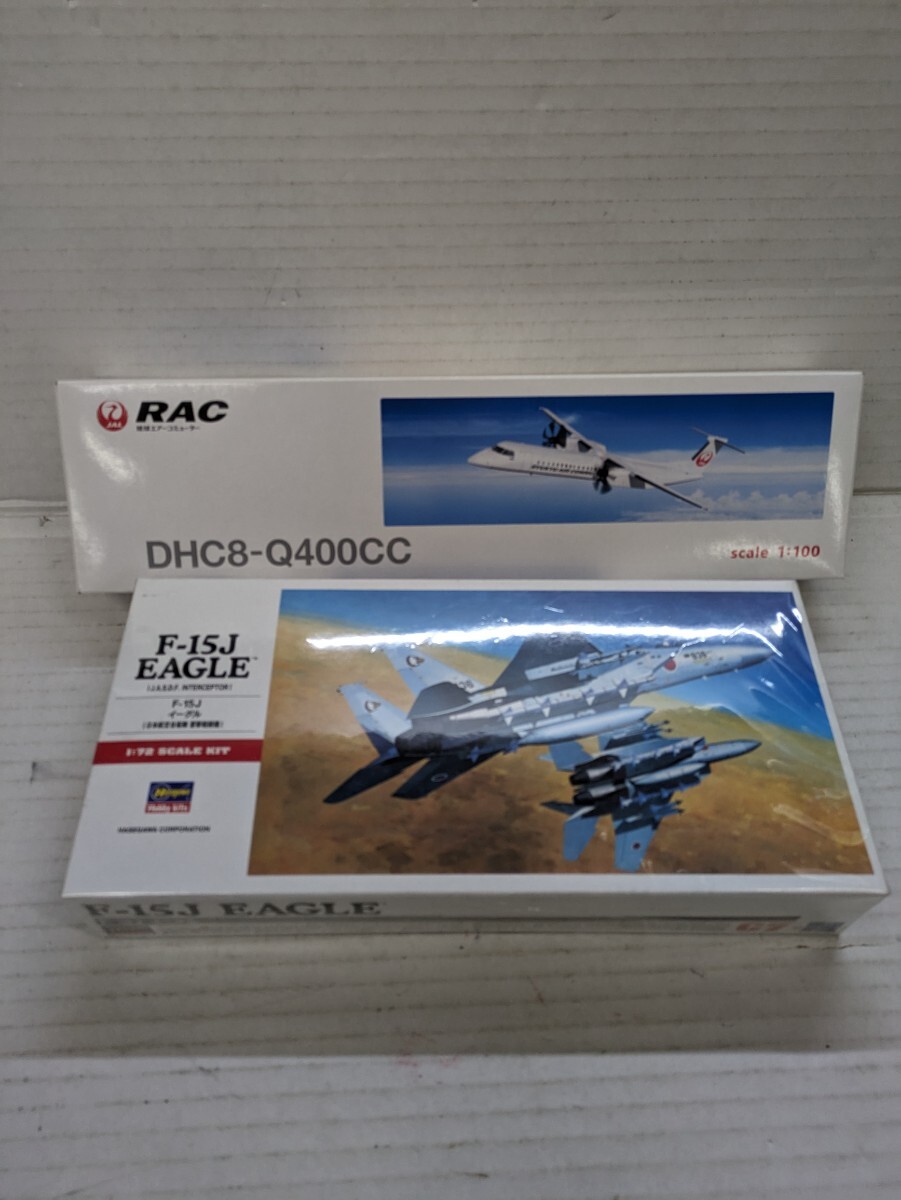 73 ○○ 現状 2個セット Hasegawa EVER RISE JAL RAC 琉球エアーコミューター １/100 F-15J EAGLE イーグルの画像1