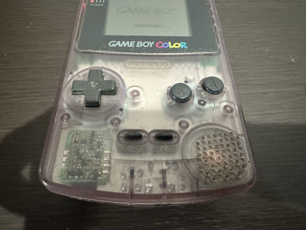 GAME BOY COLOR ゲームボーイカラー 任天堂 Nintendo GBC クリア CGB-001 スケルトン 通電確認済みの画像3