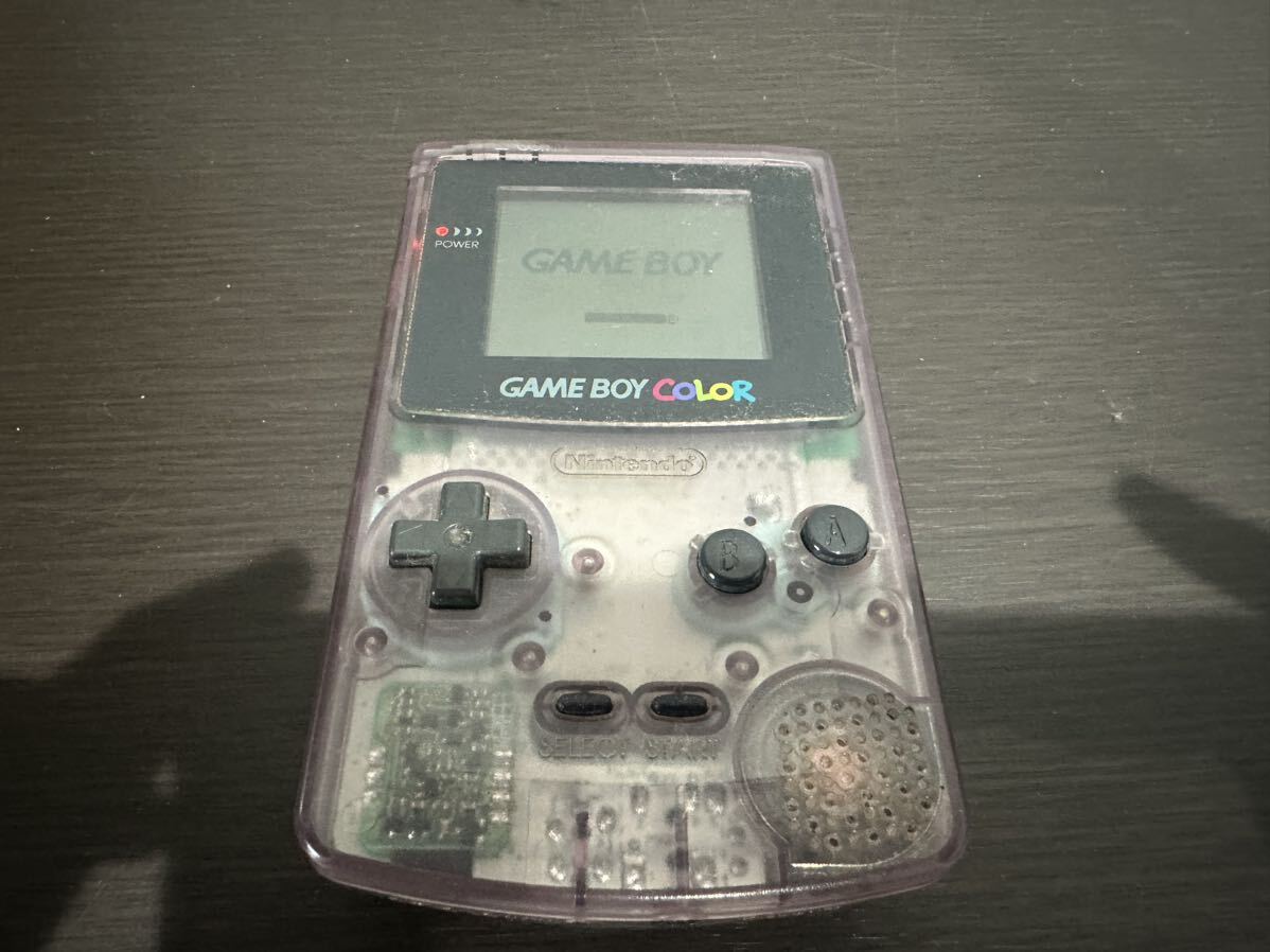 GAME BOY COLOR ゲームボーイカラー 任天堂 Nintendo GBC クリア CGB-001 スケルトン 通電確認済みの画像1