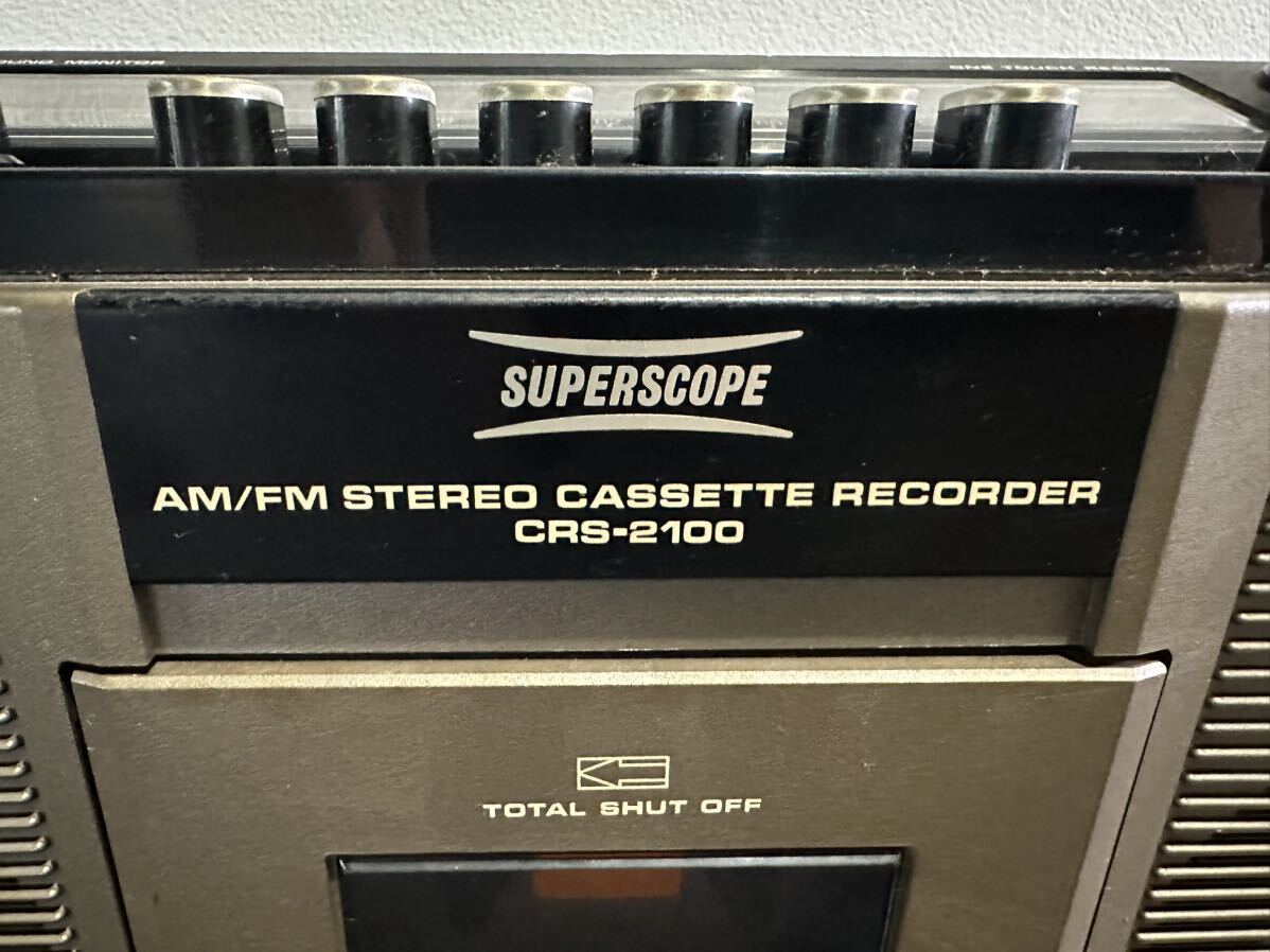 Marantz SUPERSCOPE マランツ スーパースコープ MATRIX STEREO CRS-2100 ラジカセ 昭和レトロ AM FM カセットレコーダー 動作未確認_画像2