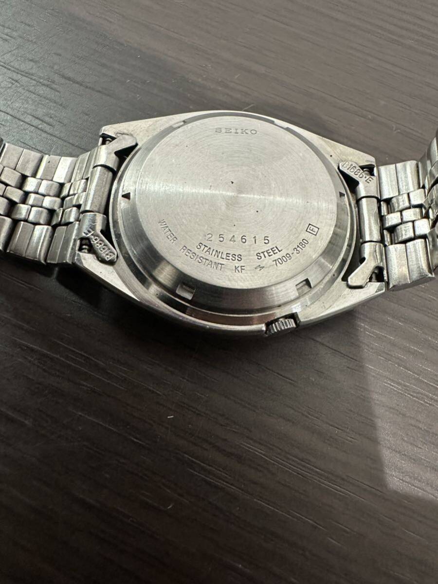 SEIKO セイコー セイコー5 デイデイト 自動巻き メンズ 腕時計 稼働 可動 7009-3180 AUTOMATIC 文字盤パーツ取れ ロゴなしの画像4