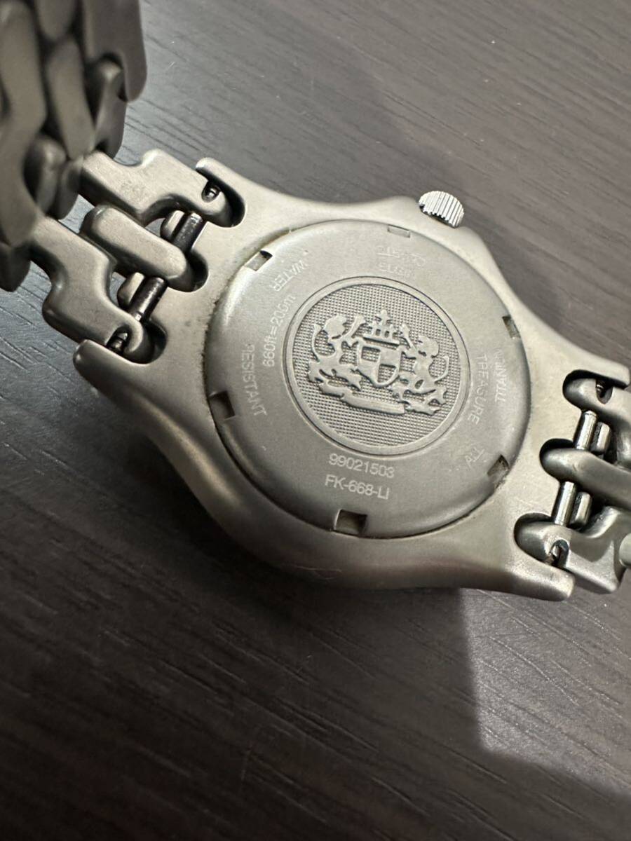 ELGIN エルジン USA TITANIUM チタニウム チタン メンズ 腕時計 クォーツ 不動 FK-668-LI クロノグラフ_画像4