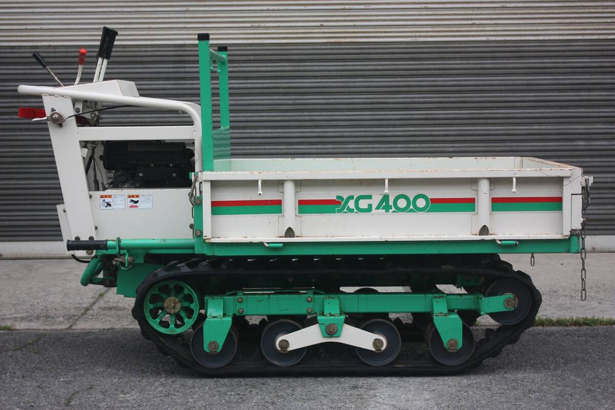 【引取専用】アテックス クローラー運搬車 XG400 4馬力 積載350kg 手動ダンプ【簡易清掃】_画像2