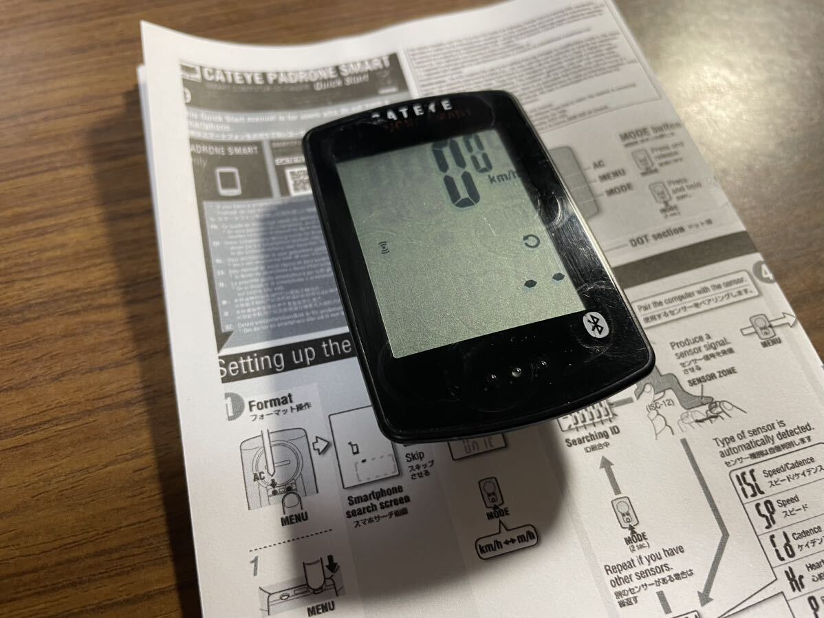 CATEYE 大画面Bluetooth サイクルコンピューター、Padrone Smart CC-PA500B_画像1