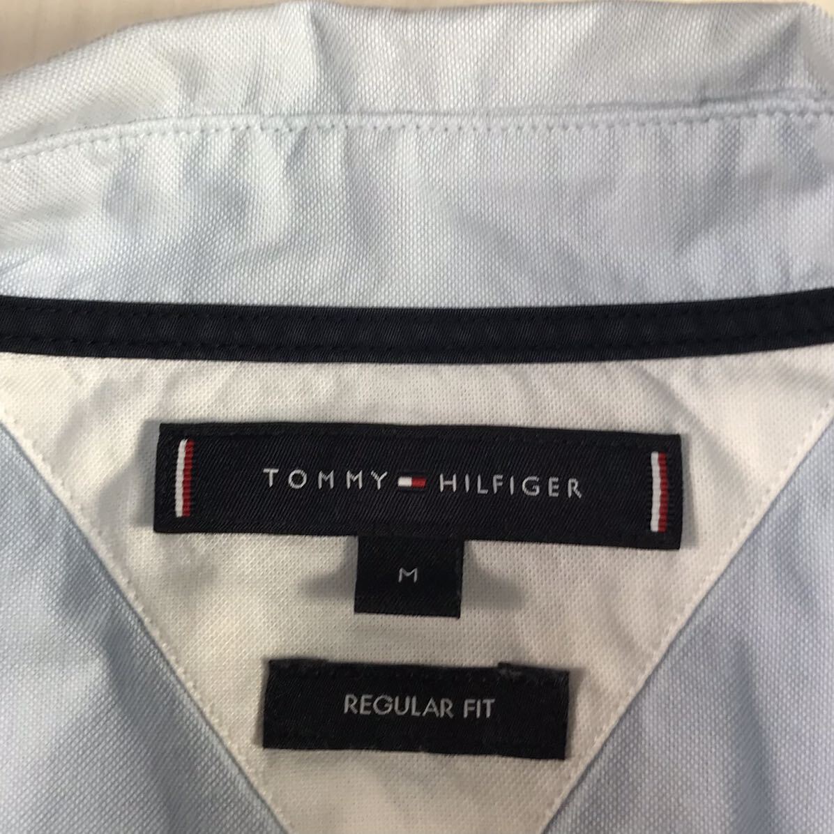 TOMMY HILFIGER トミー ヒルフィガー 半袖シャツ M ライトブルー 刺繍ロゴ フラッグロゴ _画像7