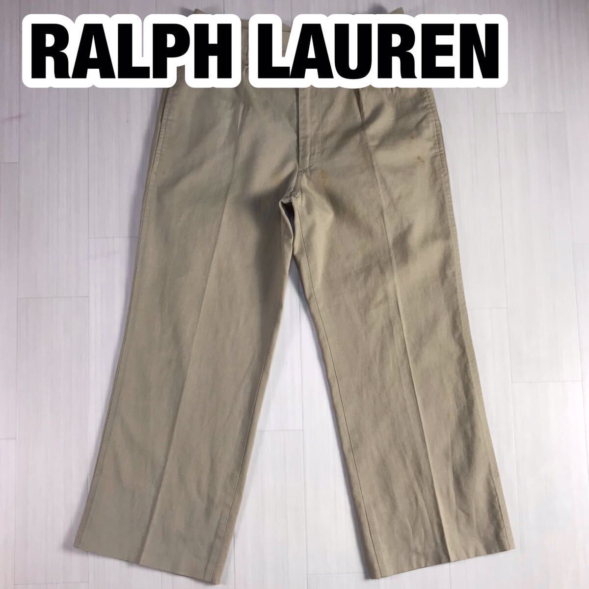 POLO BY RALPH LAUREN ポロ バイ ラルフローレン スラックス 78 ベージュ 綿パン_画像1