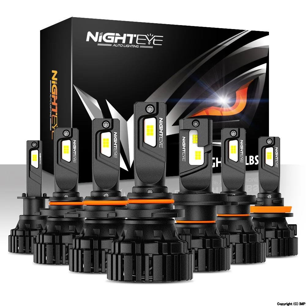 ヘッドライト用電球 CANデータバス付きキャンバスランプ NIGHTEYE-LED V 白 120W h4 h7 h11 h8 h9 9005 hb3 9006 hb4 6500k 12v_画像1