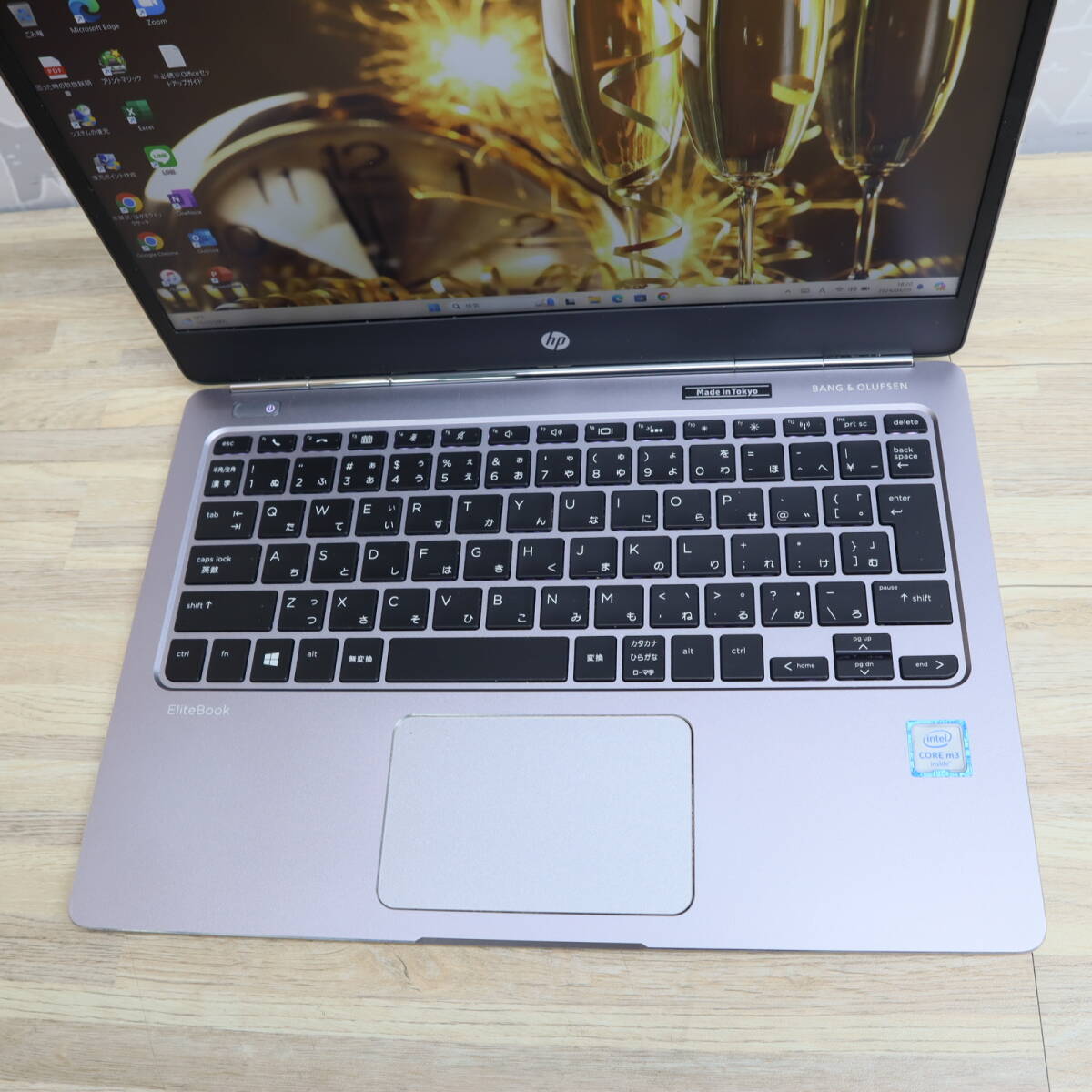 ★美品 SSD256GB メモリ8GB★ELITEBOOK FOLIO G1 Webカメラ Core m3 6Y30 Win11 MS Office2019 Home&Business 中古品 ノートPC★P70281の画像4