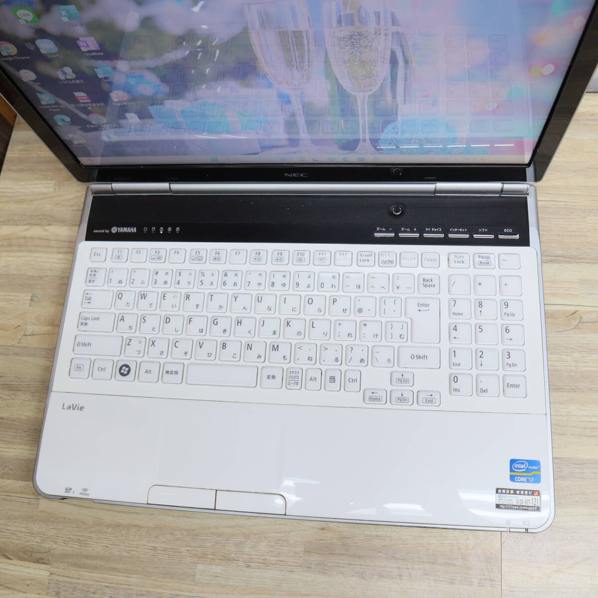 ★中古PC YAMAHA♪最上級4コアi7！新品SSD512GB メモリ8GB★LL750F Core i7-2670QM Win11 MS Office2019 Home&Business ノートPC★P71126_画像5