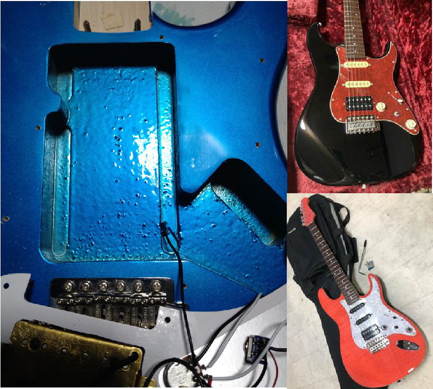 ①-14 новый товар. подобный S*S*H модель! образец для * Fender Stratocaster для корпус чистый металлик * голубой!