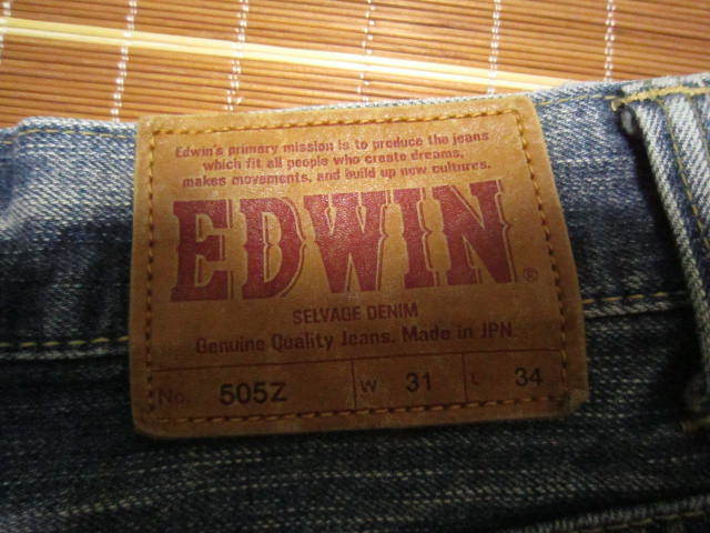 AB58★EDWIN(エドウィン)★505Z（50505） USED加工セルビッジ（赤耳）デニムパンツ/size31/日本製_画像4