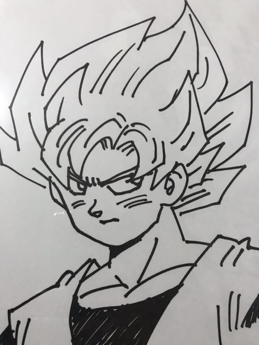 送料無料 新品未開封 ドラゴンボール 複製原画 模写3枚セット サイン入り 鳥山明 スーパーサイヤ人 孫悟空 少年ジャンプの画像1